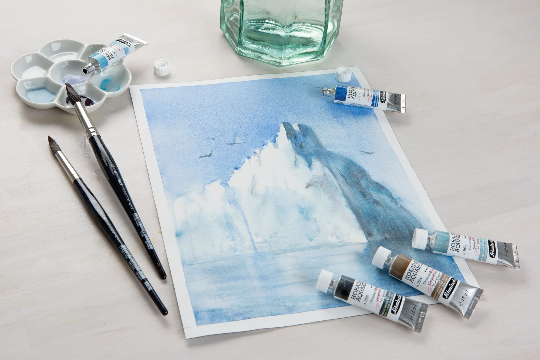 Trío súper granulado GLACIER Schmincke Horadam Aquarell 2