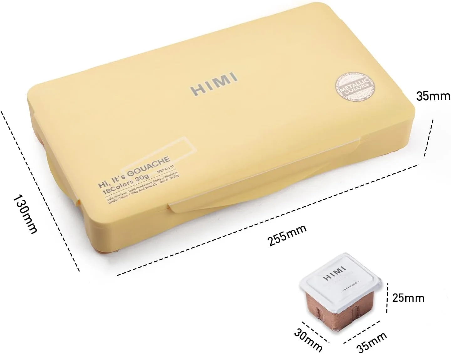 Set Gouache metalizados - 18 colores 3