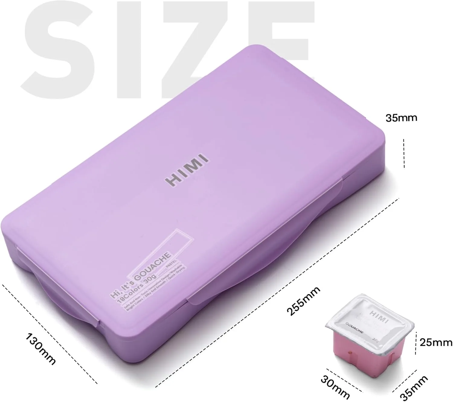 Set Gouache tonos pasteles - 18 colores 2