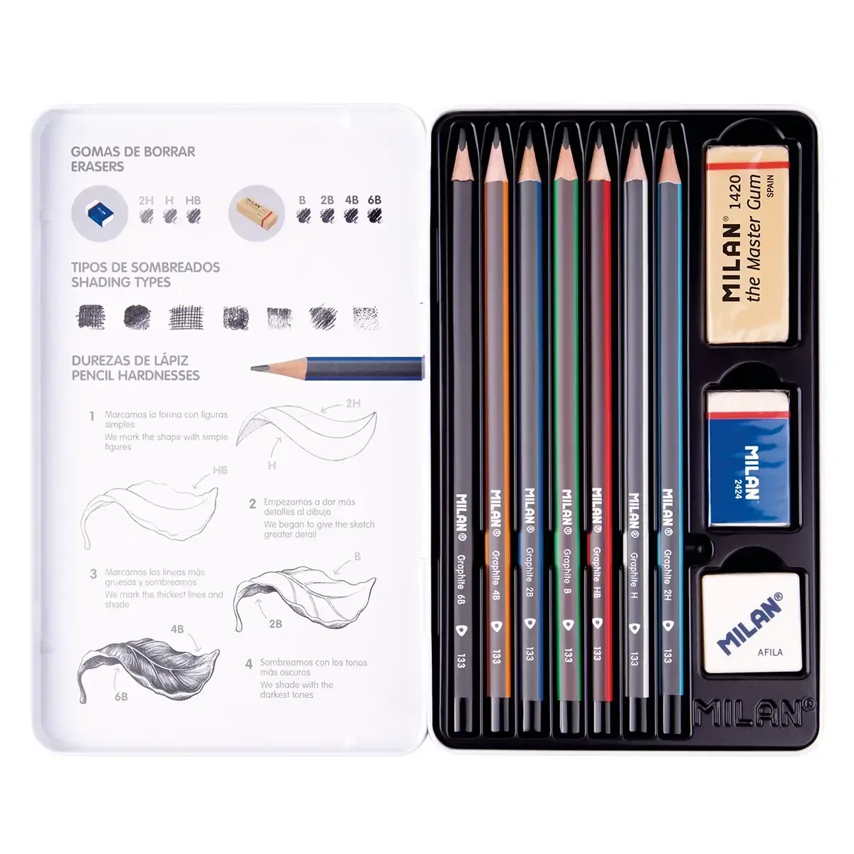 Set Lápices Grafito Milan 3
