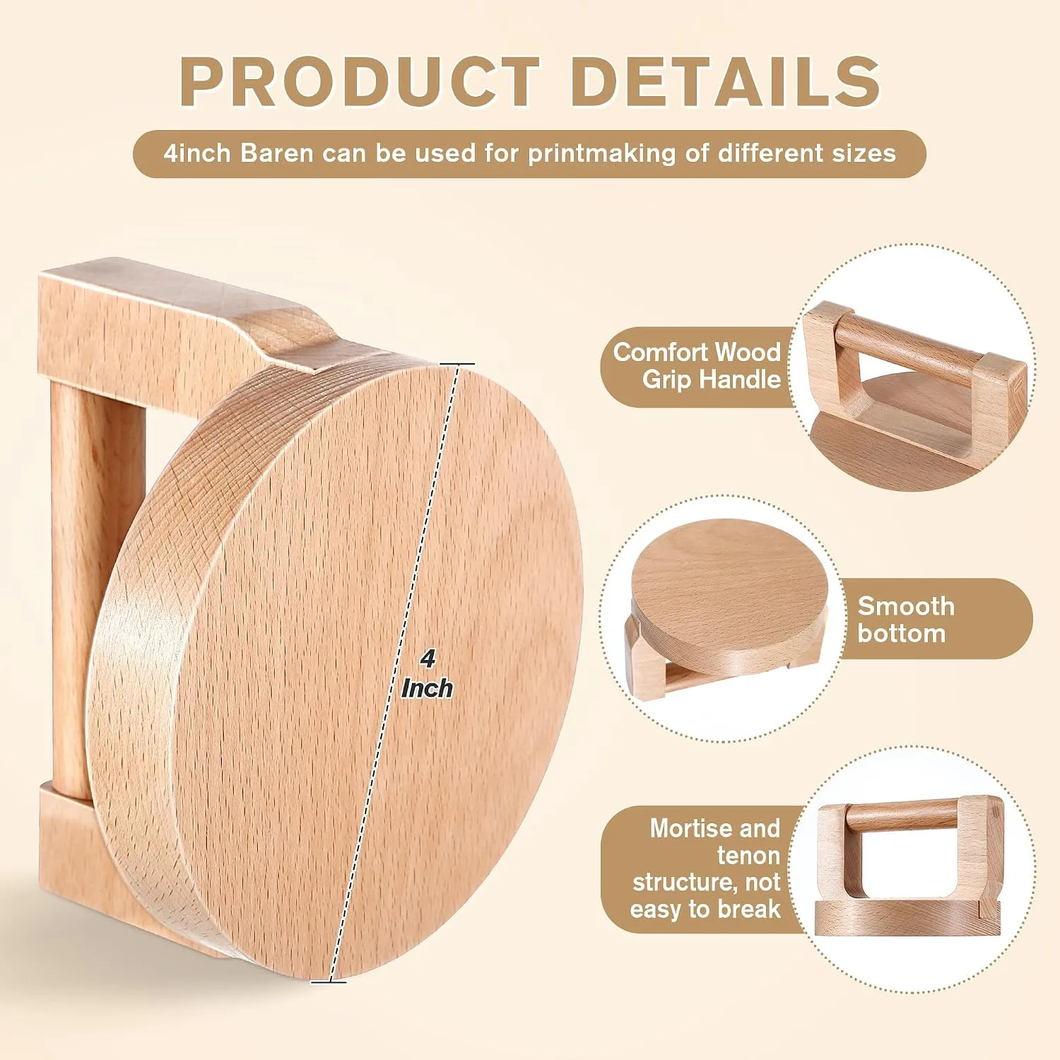 Baren de Madera para Grabado 3