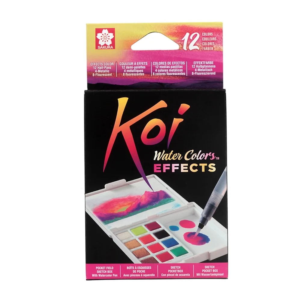 Set de acuarela Koi - fluorescente y metalizado