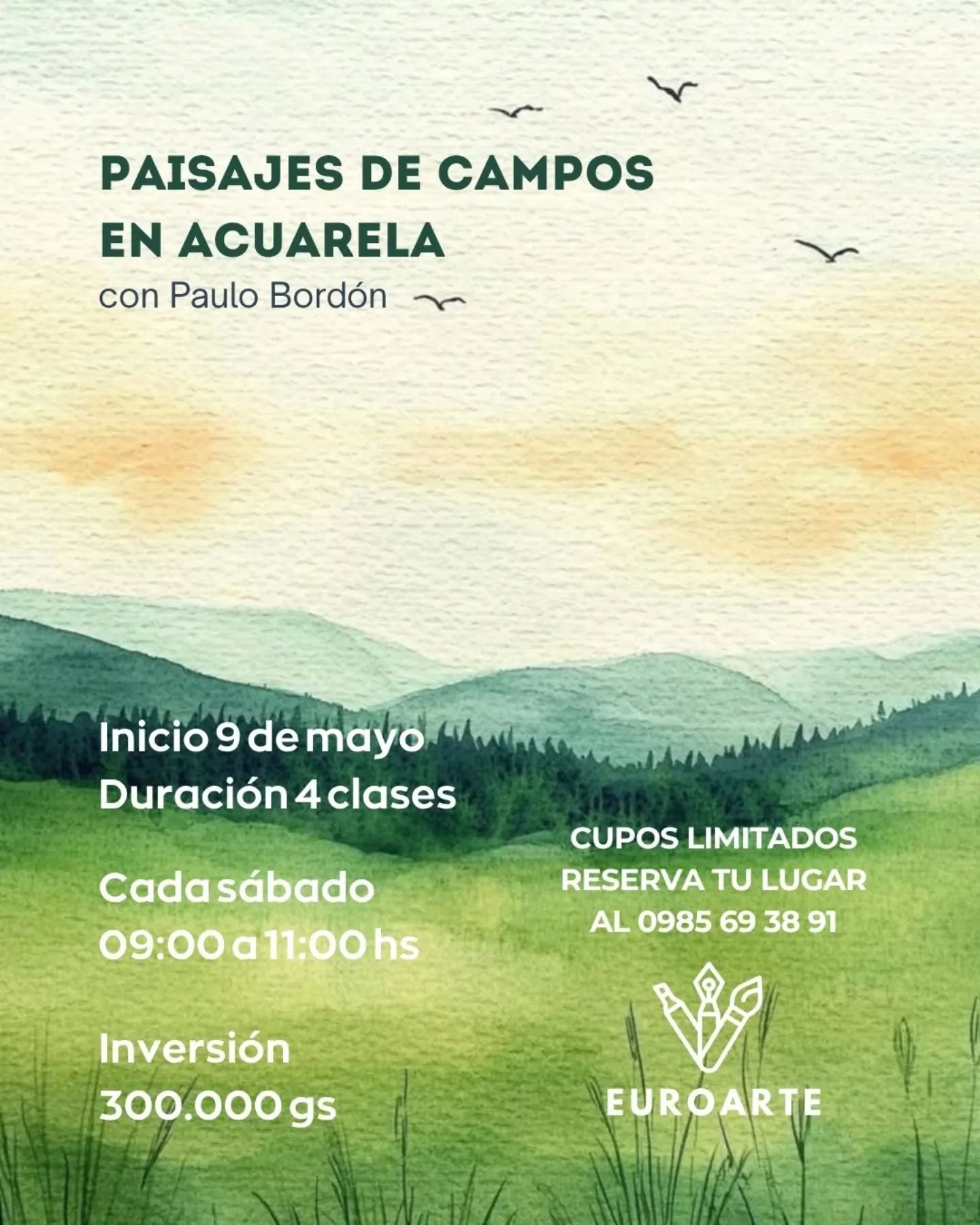 Paisajes de Campos en Acuarela